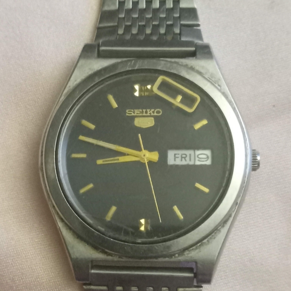 Seiko E5 Vintage 6309-8980 Stainless Steel Water Resistant 1980s